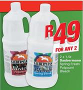 Saubermann Spring Fresh Potpourri Bleach-2 x 1.5Ltr