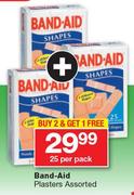 Band-Aid Plasters Assorted-25 Per Pack