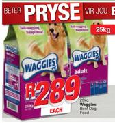 Waggies Beef Dog Food-25Kg Each