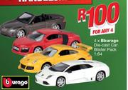4 x Bburago Die cast Car Blister Pack 1:64