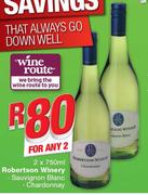 Robertsons Winery Sauvignon Blanc/Chardonnay-2 x 750ml