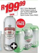 Smirnoff 1818 Original Vodka-750ml & Free Smirnoff Storm Pine Twist Spirit Cooler Cans-6 x 440ml