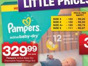 Pampers Active Baby-Dry Disposable Nappies Mega Box-Per Pack