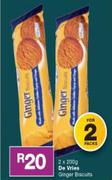De Vries Ginger Biscuits-2 x 200g
