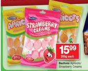 Baxtons Apricot/Strawberry Creams-200g Each