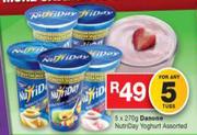 Danone Nutriday Yoghurt Assorted-5 x 270g