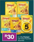 Pamper Cat Food Pouches Assorted-5 x 85g
