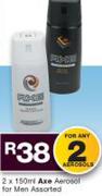 Axe Aerosol For Men Assorted-2 x 150ml
