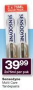 Sensodyne Multi Care Tandepasta-2 x 75ml Per Pack