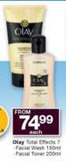 Olay Total Effect 7 Facial Wash 150ml Or Facial Toner 200ml Each