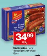 Enterprise Pork Sausages 375g-Each