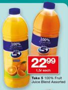 Take 5 100% Fruit Juice Blend 1.5L-Each
