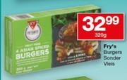 Fry's Burgers Sonder Vieis-320g