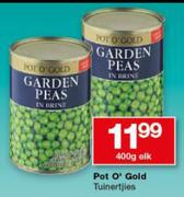 Pot O' Gold Garden Peas In Brine 400g-Each