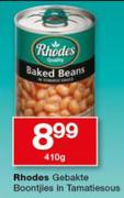 Rhodes Baked Beans In Tomato Sauce-410g
