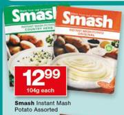 Smash Instant Mash Potato 104g-Each