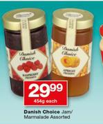 Danish Choice Jam/Marmalade Assorted-454g Each