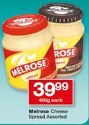 Melrose Cheese Spread Assorted-400g Each