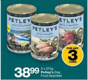 Petley's Dog Food Assorted-3 x 375g