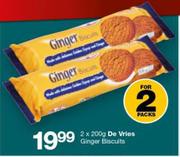De Vries Ginger Biscuits-2 x 200g