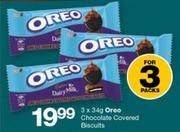 Oreo Chocolate Covered Biscuits-3 x 34g