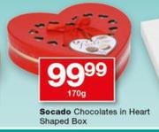 Socado Chocolates In Heart Shaped Box-170g
