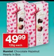 Hamlet Chocolate Hazelnut Hearts In Box-125g Each