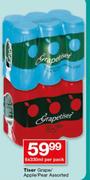 Tiser  Grape Apple/Pear Assorted-6 x 330ml Per Pack