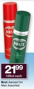 Brut Aerosol For Men Assorted-120ml Each