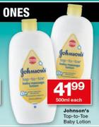 Johnson's Top To Toe Baby Lotion-500ml Each