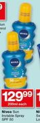 Nivea Sun Invisble Spray SPF 50-200ml Each