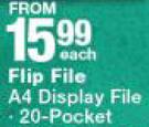 Flip File A4 20 Pocket Display File-Each