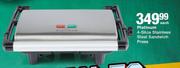 Platinum 4 Slice Stainless Steel sandwich Press-Each
