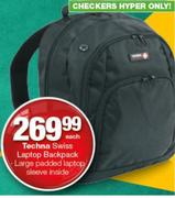 Techna Swiss Laptop backpack Large Padded Laptop Sleeve Inside-Each