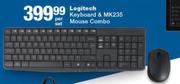 Logitech Keyboard & MK235 Mouse Combo-Per Set