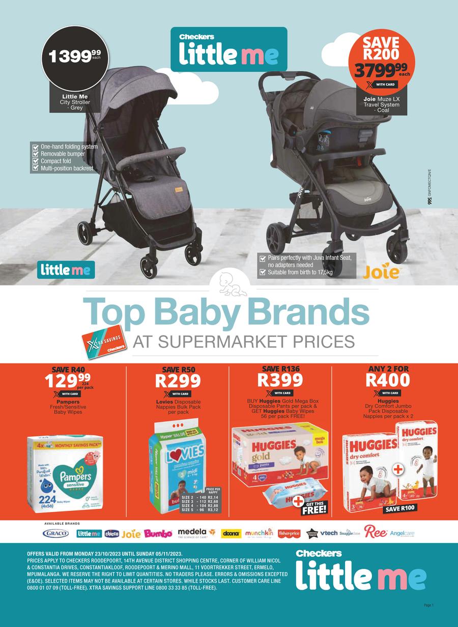 Little me best sale travel system checkers