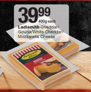 Ladismith Cheddar/Gouda/White Cheddar/Mozzarella Cheese-400g Each