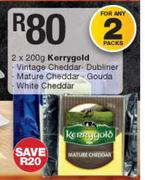 Kerrygold Vintage Cheddar-Dubliner/Mature Cheddar-Gouda/White Chddar-2 x 200g