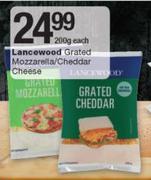 Lancewood Grated Mozzarella/Cheddar Cheese-200g Each