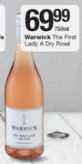 Warwick The First Lady A Dry Rose-750ml
