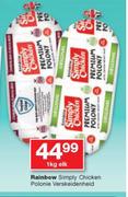 Rainbow Simply Chicken Polonie verskeidenheid-1Kg Elk