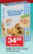 Today Mini wors rolle tjies verskeidenheid-40 Per Pack