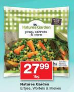 Natures Garden ertjies, wortels & mielies-1Kg