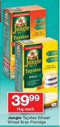 Jungle Taystee Wheat/Wheat Bran Porridge-1Kg Each