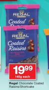 Regal Chocolate Coated Raisins/Shortcake-145g Each