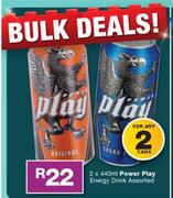 Power Play Energy Drink Assorted-2 x 440ml