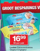 Lovies baba vee doekies gegeur/ongegeur-80 Per Pak
