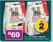 Feline Cuisine Chicken & Rice Kitten Food-2 x 1Kg