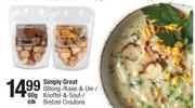 Simply Great Biltong/Kaas & Uie/Knoffel & Sout/Bretzel Croutons-60g elk