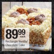 Rectangle Vanilla/ Chocolate Cake-Each 